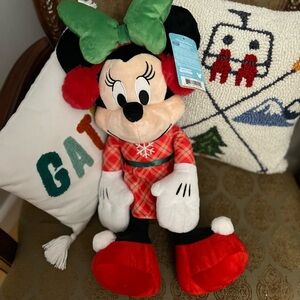 Disney Minnie Mouse Plush with Red and Green Outfit